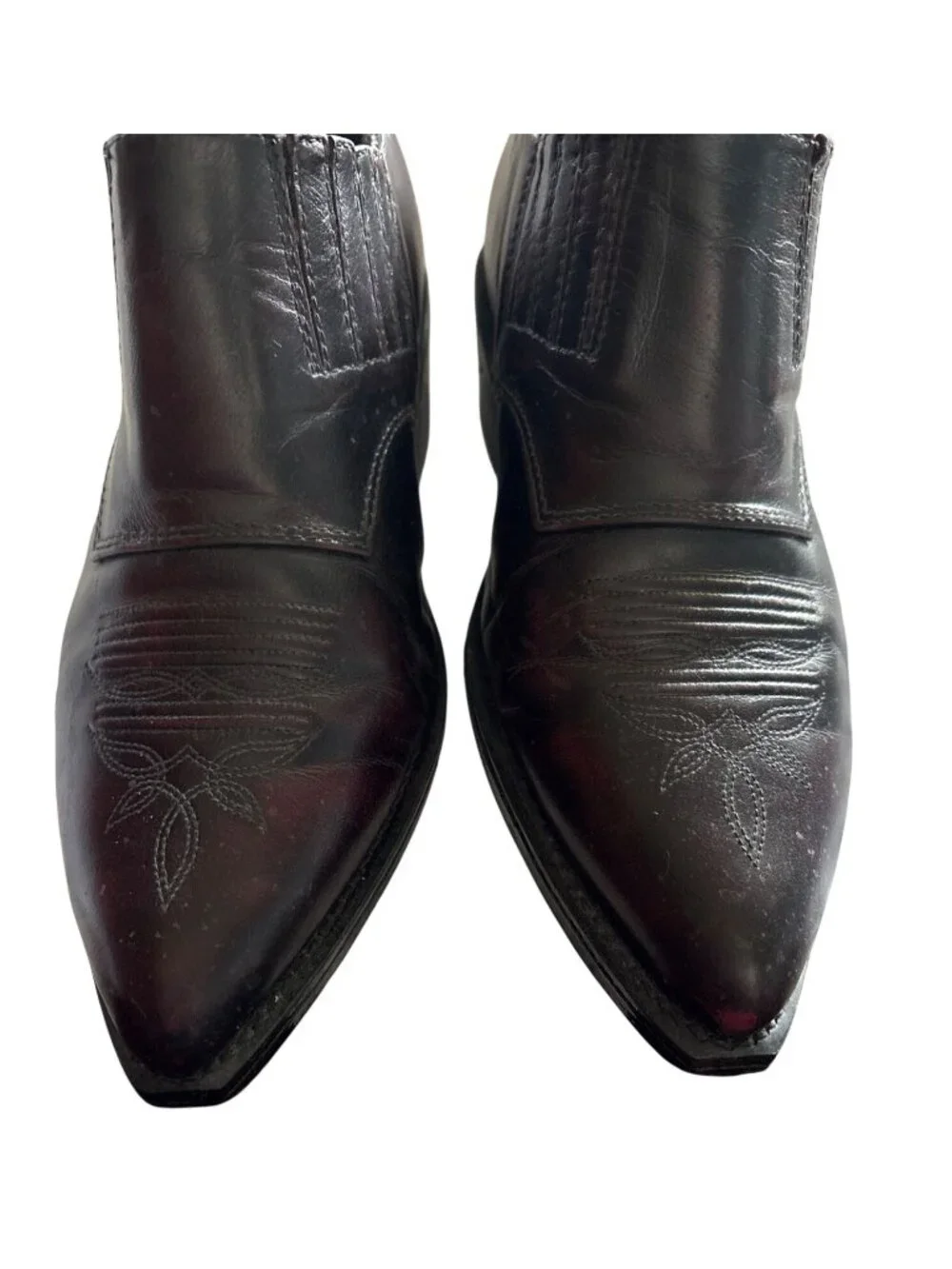 Laredo Mens Western Leather Slip-On Boots SP1128 Brown Size 7D
